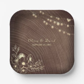 ストリン素朴グライツウッド結婚ズ紙プレート ペーパープレート (正面)