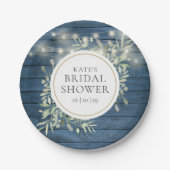 ストリン素朴グライツグリーンブライダルシャワー ペーパープレート (正面)