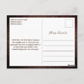 ストリン素朴グライツメイスンジャー結婚バジェット ポストカード (裏面)