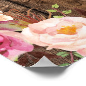 ストリン素朴グライトの結婚ウェルカムサイン ポスター (角)