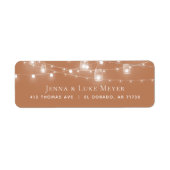 ストリン素朴グライトの結婚差出人住所ラベル ラベル (正面)