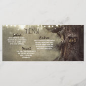 ストリン素朴グライトツリー結婚のメニューカード メニュー (正面)