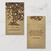 ストリン素朴グライトツリー結婚の エンクロージャーカード (正面/裏面)