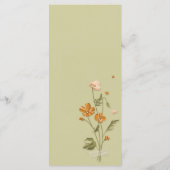 ストリン素朴グライトトレンディーフローラ結婚のメニュー プログラム (裏面)