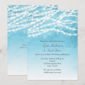 ストリン素朴グライトブルー結婚式招待状 招待状 (正面/裏面)