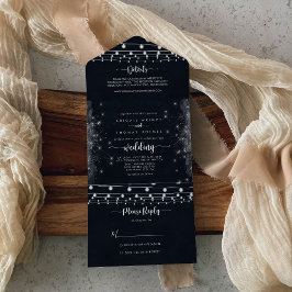 ストリン素朴グライト結婚ズ オールインワン招待状