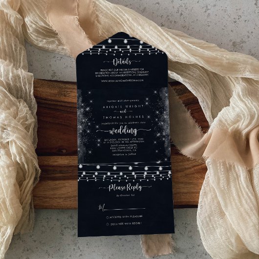 ストリン素朴グライト結婚ズ オールインワン招待状