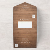 ストリン素朴グ結婚・ライトの全てを一つにする オールインワン招待状 (外側)