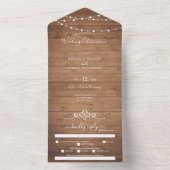 ストリン素朴グ結婚・ライトの全てを一つにする オールインワン招待状 (内側)