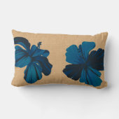 ストリーキーハワイアンハイビスカスフーリネンルンバーピロー ランバークッション (裏面)