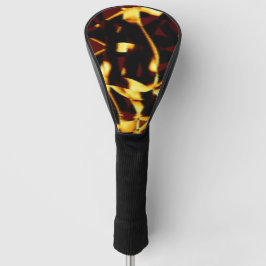 ストリークが燃えた黄色い見た目はテリーまたは欠陥のあるスプレー ゴルフヘッドカバー