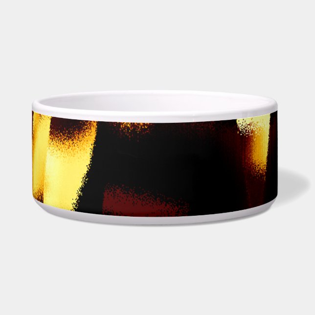 ストリークが燃えた黄色い見た目はテリーまたは欠陥のあるスプレー ボウル (正面)
