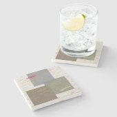 ストリークの正方形 ストーンコースター (横)