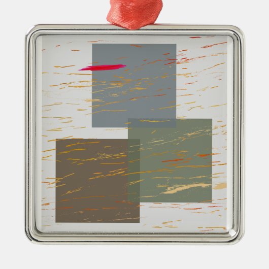 ストリークの正方形 メタルオーナメント (正面)