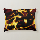 ストリークの燃えた黄色はビロードまたは傷ついたスプレーに見える アクセントクッション (正面)