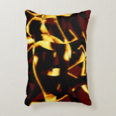 ストリークの燃えた黄色はビロードまたは傷ついたスプレーに見える アクセントクッション (正面(垂直))