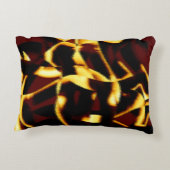 ストリークの燃えた黄色はビロードまたは傷ついたスプレーに見える アクセントクッション (裏面)