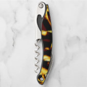 ストリークの燃えた黄色はビロードまたは傷ついたスプレーに見える ソムリエナイフ (正面)