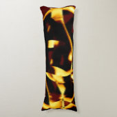 ストリークの燃えた黄色はビロードまたは傷ついたスプレーに見える ボディピロー (正面縦)