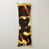 ストリークの燃えた黄色はビロードまたは傷ついたスプレーに見える ボディピロー (裏面 (縦))