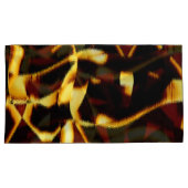 ストリークの燃えた黄色はビロードまたは傷ついたスプレーに見える 枕カバー (正面右)