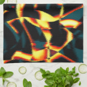 ストリーク燃えた黄色の赤い外観テリー、欠陥スプレー キッチンタオル