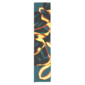 ストリーク燃えた黄色の赤い外観テリー、欠陥スプレー ショートテーブルランナー (正面)