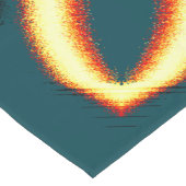 ストリーク燃えた黄色の赤い外観テリー、欠陥スプレー ショートテーブルランナー (コーナー)