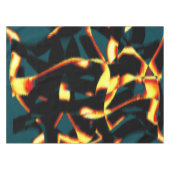 ストリーク燃えた黄色の赤い外観テリー、欠陥スプレー テーブルクロス (正面(横))