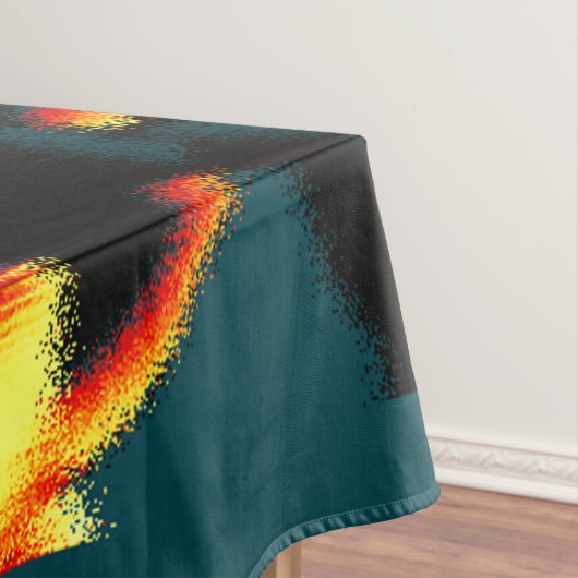 ストリーク燃えた黄色の赤い外観テリー、欠陥スプレー テーブルクロス (インサイチュ)