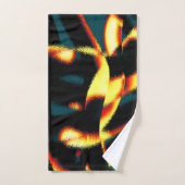 ストリーク燃えた黄色の赤い外観テリー、欠陥スプレー バスタオルセット (ハンドタオル)