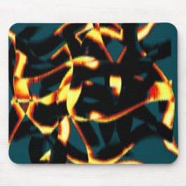 ストリーク燃えた黄色の赤い外観テリー、欠陥スプレー マウスパッド