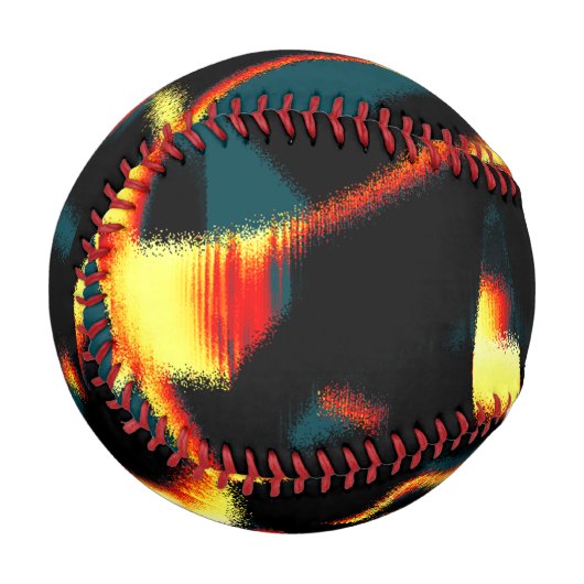 ストリーク燃えた黄色の赤い外観テリー、欠陥スプレー 野球ボール (正面左)