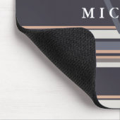 ストリーストライプ名前をカスタムする&モノグラム マウスパッド (コーナー)