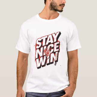 ストリートで勝ち残れ タイポグラフィデザイン Tシャツ