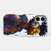 ストリートの芸術的ビート iPhone 16ケース (裏面横)