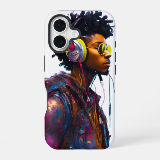 ストリートの芸術的ビート iPhone 16ケース (裏面)