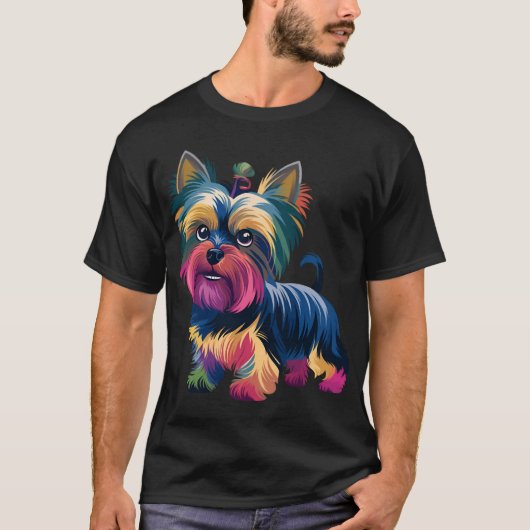 ストリートアートの犬 Tシャツ (正面)