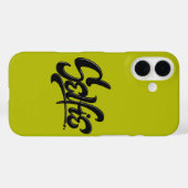 ストリートアートの落書き風セルフィー文字 Case-Mate iPhoneケース (裏面 (横))