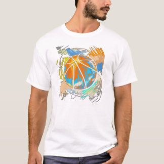 ストリートアートバスケットボール Tシャツ