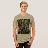 ストリートアート スカル ドクロ 漢字 Tシャツ (正面全面)
