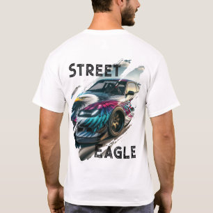 ストリートイーグルウェア – アーバンイーグルドリフトカーのライフスタイル Tシャツ