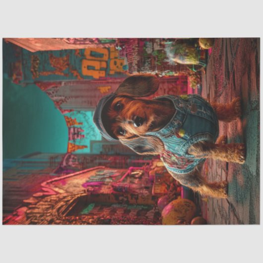 ストリートウェアで都市ダックスシュントスタイリッシュを分離 薄葉紙 (正面)