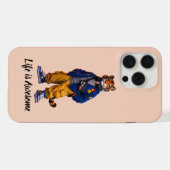ストリートウェアアートのクールタイガー - アーバンスタイルのタイガー iPhoneケース (裏面横)