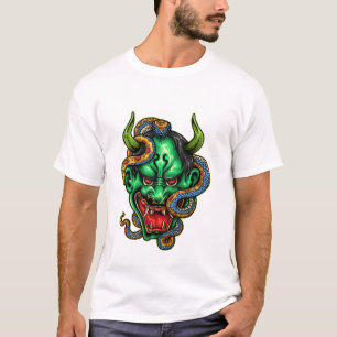 ストリートウェアグリーンドラゴンタトゥー Tシャツ