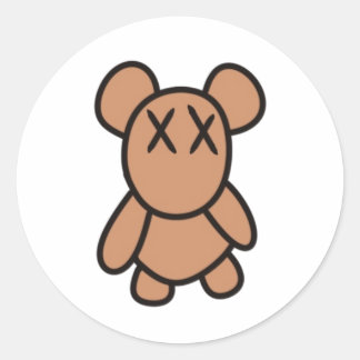 ストリートウェアテディベアハット ラウンドシール
