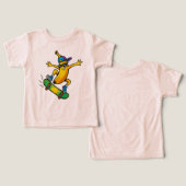 ストリートウェアバナナスケートボード漫画 (デザイン正面&裏面)