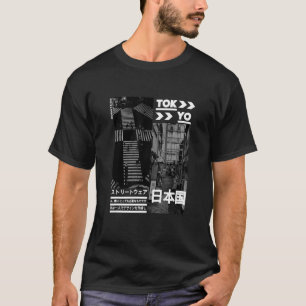 ストリートウェア日本のレトロ美学グラフィックファッション Tシャツ