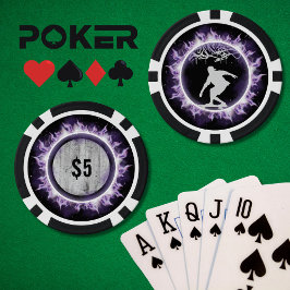 ストリートスタイルのスケートボーダーパープルポーカーチップ ポーカーチップ