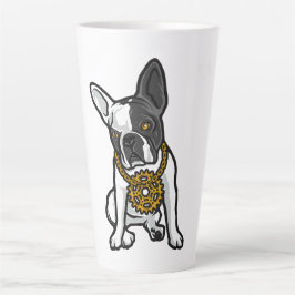 ストリートスタイルのパグ犬 カフェラテマグ